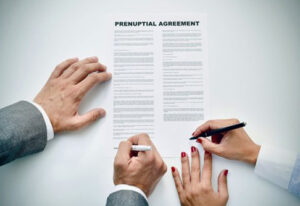 signing prenuptial agreement